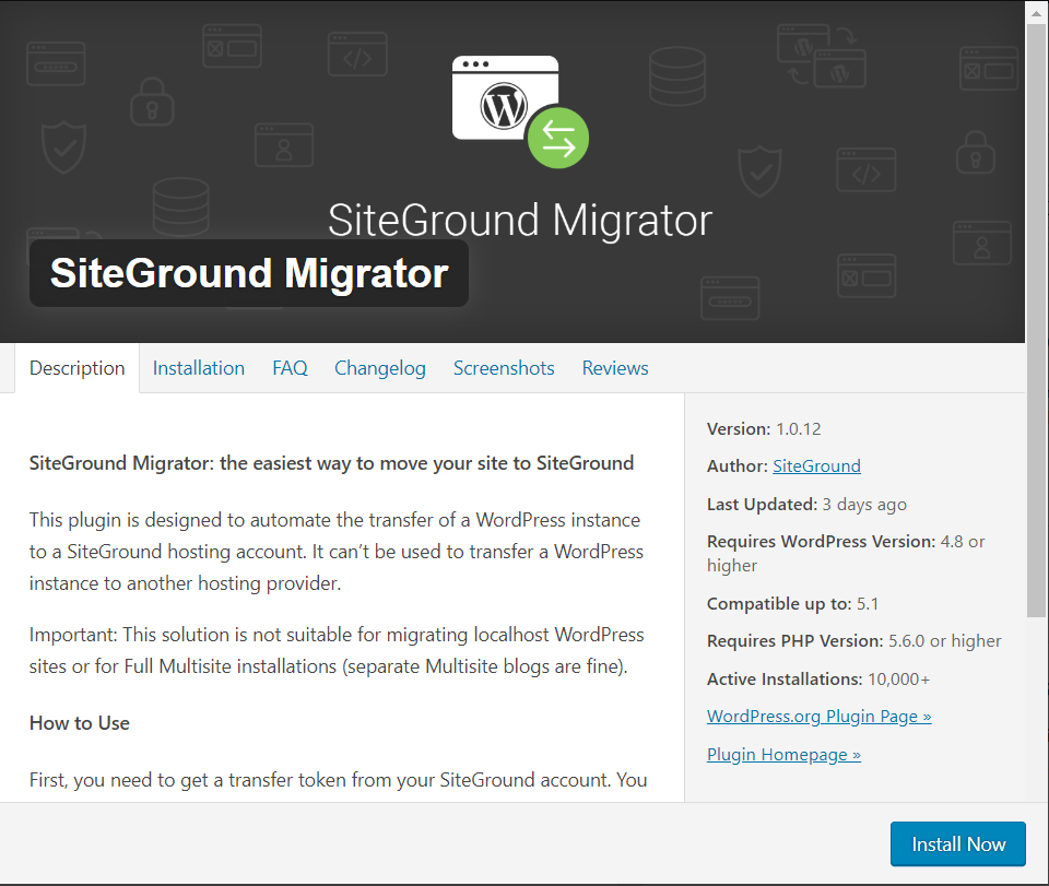 siteground Migration